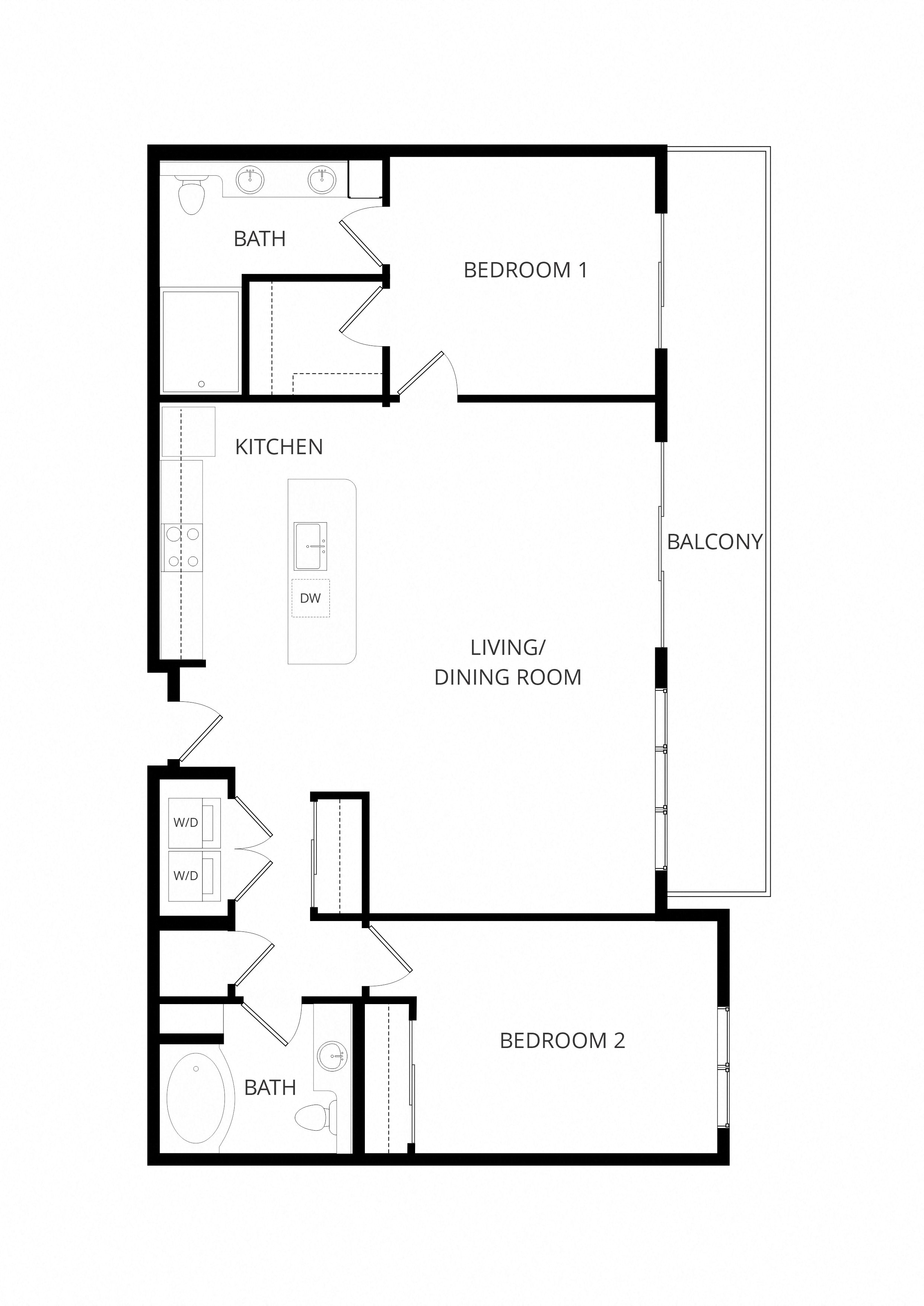 C16 2x2 floor plan